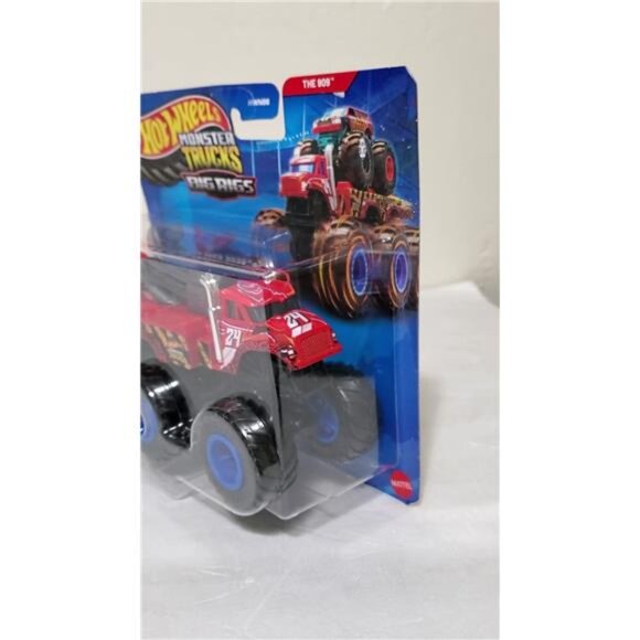 Hot Wheels Monster Trucks Big Rigs The 909 6-Wheel Red Monster Truck 2024 Die-Ca - Picture 6 of 9